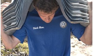 Guy walking on the beach